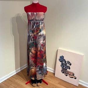 Strapless maxi dress